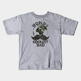 World's Coolest Dad Mustache Kids T-Shirt